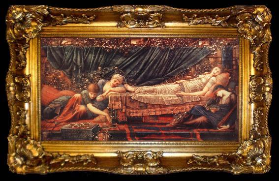 framed  Burne-Jones, Sir Edward Coley Sleeping Beauty, ta009-2